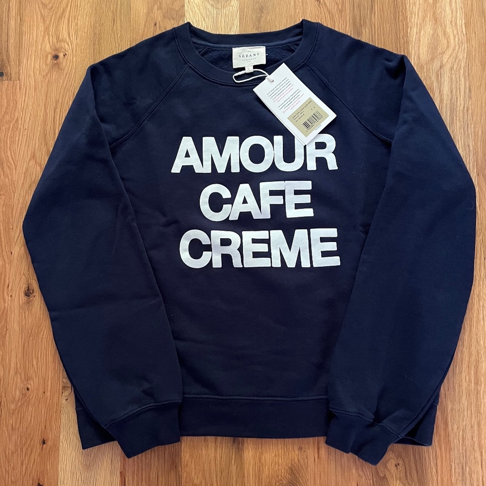 Sezane Amour Cafe Creme Sweatshirt